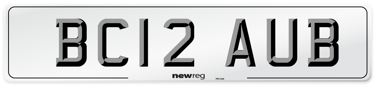 BC12 AUB Number Plate from New Reg